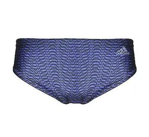 Adidas Junior Mens Lycra Brief Swim Geometric [Navy] - Size 26,28,30,32 - Picture 1 of 3