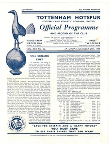 TOTTENHAM v BARNSLEY 1949/50 Official Programme SPURS CHAMPIONS of DIVISION 2 - Bild 1 von 2