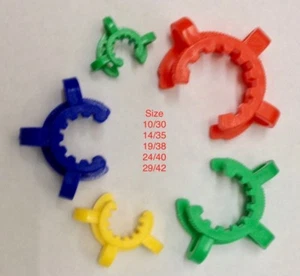 KECK CLIPS GROUND GLASS CONNECTORS JOINT CLIPS Size 10 12 14 19 24 29 34 40 45 - Picture 1 of 21