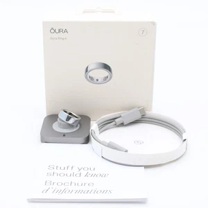 Oura Ring 4 Activity & Health Tracker Ring In Silver - Size 7 - JZ90-54217-07 - Picture 1 of 12