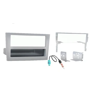 Saturn Astra 2008-2009 Single or Double DIN Stereo Radio Install Dash Kit Silver - Picture 1 of 3