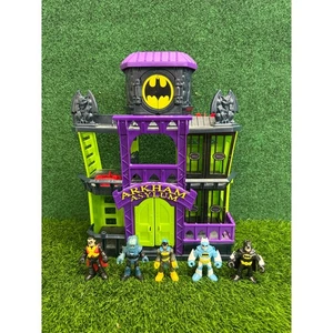 Imaginext Super Friends Arkham Asylum playset w/ figures & vehicle! - Picture 1 of 8