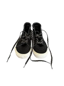 Vans Off The Wall Kids High Top Trainers UK 3.5 Black Canvas Junior Skate - Picture 1 of 15