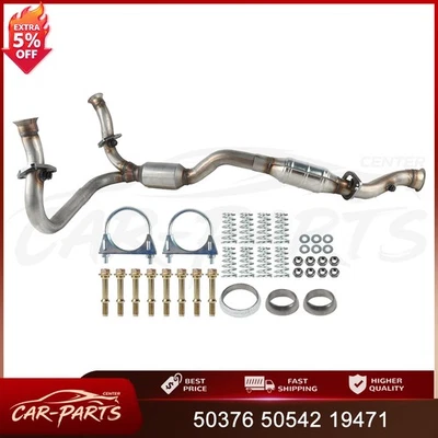 For 2001-2004 Chevrolet S10 4.3L V6 4WD Y Pipe Exhaust Catalytic Converter Set - Image 1 of 4