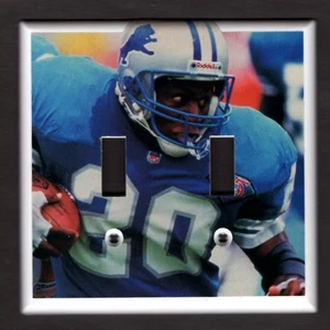 BARRY SANDERS DOPPEL LICHTSCHALTER PLATTE DETROIT LIONS - Bild 1 von 1