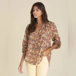 VERONICA BEARD Antonette Floral Print Blouse - Picture 1 of 16