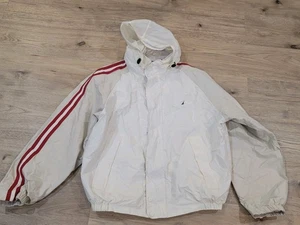 Nautica Yachting Sailing Full Zip Reversible Jacket White Cream XL - Picture 1 of 10