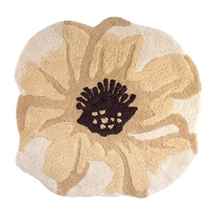  - Bath Mat, Soft Cotton Bath Rug with Non-Slip Backing, Floral Home Decor  - Picture 1 of 7
