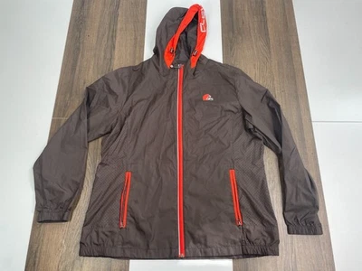 NFL Team Apparel Womens XL Cleveland Browns Windbreaker Jacket Coat Football - Image 1 of 4