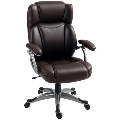 Silla de Oficina Ejecutiva con Función de Inclinación, Silla de Escritorio con Respaldo Alto de Cuero PU, S... Foto 1 de 4