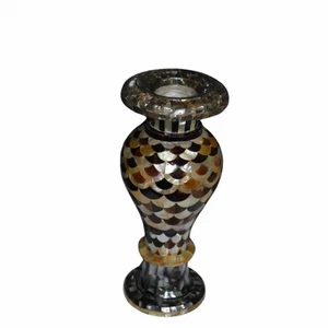 15" Marble Flower Vase Mop Shell inlay table pot Home Decor Art & Collectibles - Picture 1 of 10