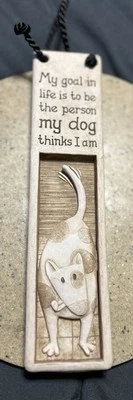 Colgador de pared de piedra fundida a mano RK Productions placa amante de los perros hecho en Canadá Foto 1 de 4