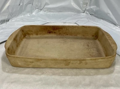 "Cazuela Hartstone Pottery para hornear sin esmaltar de 15""x9"" HECHA EN EE. UU. Foto 1 de 4