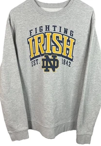 Notre Dame Fighting Irish Fanatics Pullover Sweatshirt Men’s Size Large Gray - Picture 1 of 16