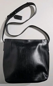 Rare Vintage 1990's Coach Italy Fine French Calfskin Black Shoulder Bag - Bild 1 von 23