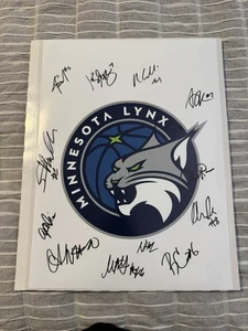 MINNESOTA LYNX 2025 FULL TEAM SIGNED 11x14 Photo WNBA Logo Authentic Autograph - Picture 1 of 3