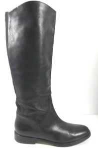 Women's Banana Republic Black Leather Pull-On Knee High Riding Boots US 6 M - Picture 1 of 10
