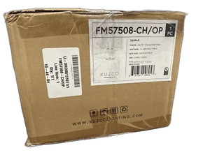 KUZCO Samar 8 in. 1 Light 60-Watt Chrome/Opal Glass Flush Mount - Picture 1 of 1