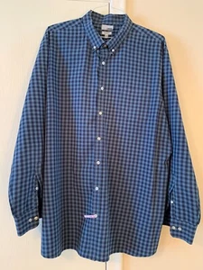 Camicia Sonoma Modern Fit Uomo Blu a Quadri 3XLT XXXL Maniche Lunghe Tasca - Foto 1 di 10