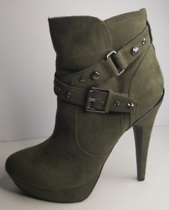 G by Guess Suede Green boots for women