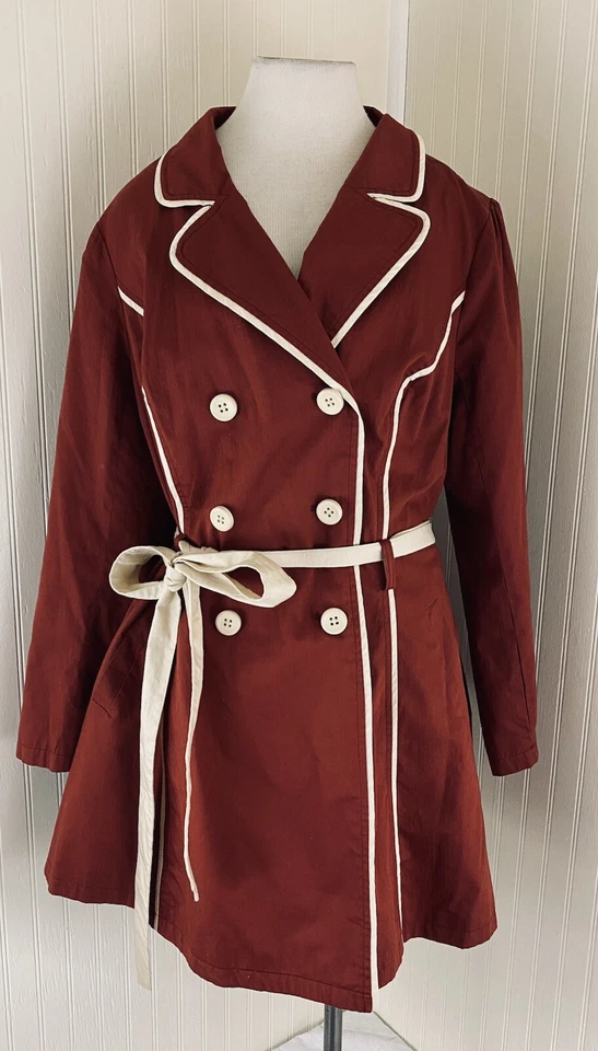 Vintage ModCloth Belted Jacket Open Front  jacket Plus Size 2 XL - Image 1 of 4