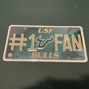 USF BULLS #1 FAN Matrícula - Universidad del Sur de Florida - Producto Oficial - Imagen 1 de 2
