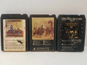 Crosby, Stills, Nash, Young 8 Tracks (Long, Deja Vu, Self Titled) Untested - Picture 1 of 6
