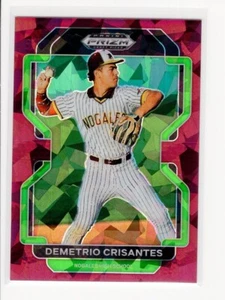 2022 Panini Draft Picks Demetrio Crisantes Rookie Burgundy Cracked Ice 12/23 - Picture 1 of 2