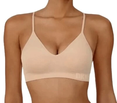 New DKNY Ladies’ Seamless Bra Medium M (34-36 B/C) Sand - Image 1 of 2