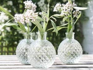 BUD BOTANISCHE VASE GLAS VINTAGE ANTIK VINTAGE PARTY HOCHZEIT BLUME WEIHNACHTEN - Bild 1 von 10