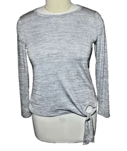 Matty M | Light Grey Tie Waisted Ballet Neck Sweater L - Picture 1 of 6