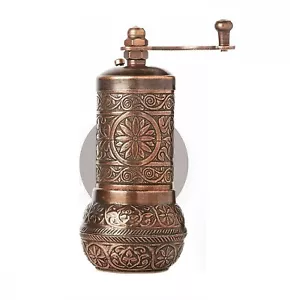 Macina semi spezie sale pepe 4,3"" macina semi vecchio colore rame turco ottomano vinte - Foto 1 di 7