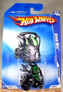 2009 Hot Wheels #99 Hot Wheels Design 3/10 HYPER MITE Black w/Black Pr5-MW Spoke - Picture 1 of 5