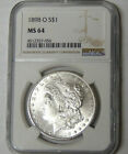 NGC MINT STATE 64 1898-O MORGAN SILVER DOLLAR NEW ORLEANS MINT 4512357-056