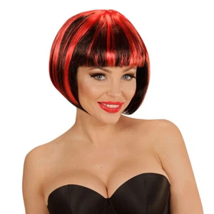 Bob Damenperücke schwarz-rot Sexy Damen Pagenkopf Gothic Perücke Pagenschnitt - Bild 1 von 1