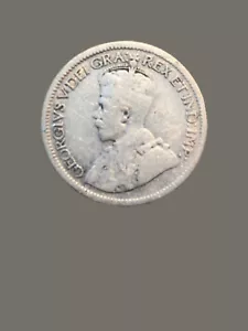 1936 Canada 10 Ten Cents Silver Coin - VG (Very Good) condition - Picture 1 of 2