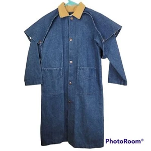 Saddlesmith Outfitters by Action Youth Denim Duster Size 6-7 Vintage Western - Picture 1 of 11