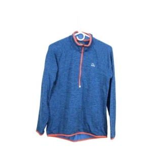 LL Bean Women's Adventure Grid Fleece Quarter Zip Pullover Collegiate Blue M - Picture 1 of 10