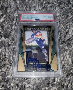 Tony Hawk Signed 2015 Upper Deck Goodwin Champions #51 Rookie PSA Slab Auto RARE