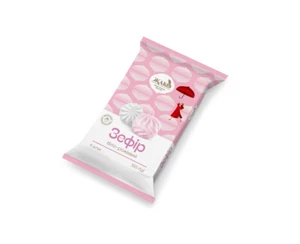 Dulces ucranianos zéfir suave (malvaviscos) JACO ""blanco y rosa"" 350 g / 12,3 oz - Imagen 1 de 2