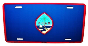GUAM FLAG METAL CAR NOVELTY LICENSE PLATE AUTO TAG - Picture 1 of 15