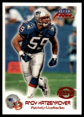 1999 Fleer Focus Andy Katzenmoyer Rookie New England Patriots #106R - Image 1 of 2