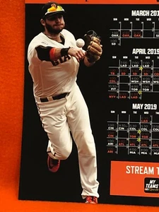 Cheer Card San Francisco SF Giants Authentic Fan Schedule Crawford New SGA 2019 - Picture 1 of 3