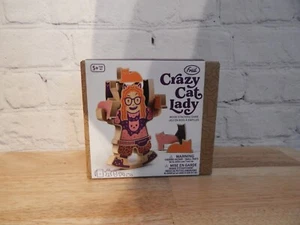 Crazy Cat Lady Wood Stacking Game Strategic Balance Novelty - Picture 1 of 4
