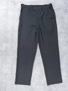 David Taylor Dress Pants Mens 32x30 Actual Chino Straight Gray Flat Front - Picture 1 of 11