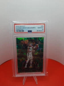 2023-24 Select Prizms Green Ice #60 Giannis Antetokounmpo PSA 10 GEM MINT POP 1 - Bild 1 von 7