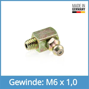 DIN 71412 C (H3/S) SFG M6 x 1,0 Stahl gelb verzinkt Schmiernippel - Picture 1 of 1
