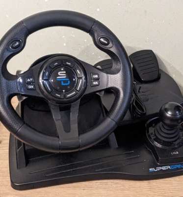 Subsonic Superdrive GS550 racing steering wheel pedals gear shifter for Xbox PC - Image 1 of 4