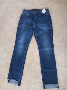 J.CREW Women's Slim Boyfriend Jeans Sz 24 Distressed Med Wash Stretch Denim NEW - Picture 1 of 3