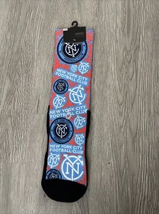 NEW NYCFC New York Football Club Socks MLS Size L/XL 9-13 Major League Soccer - Picture 1 of 5